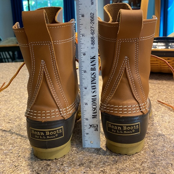 L. L. Bean Boots 8” Tan Brown 6M BM Waterproof Bottoms Duck Boots - Picture 4 of 17